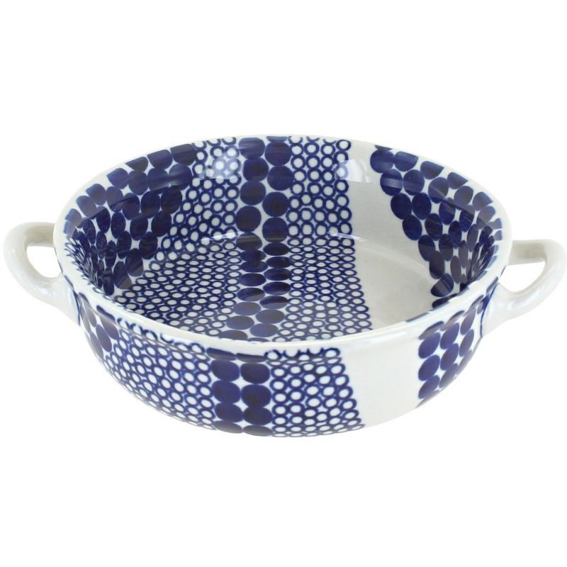 Blue Rose Polish Pottery Zara Small Baker with Handles