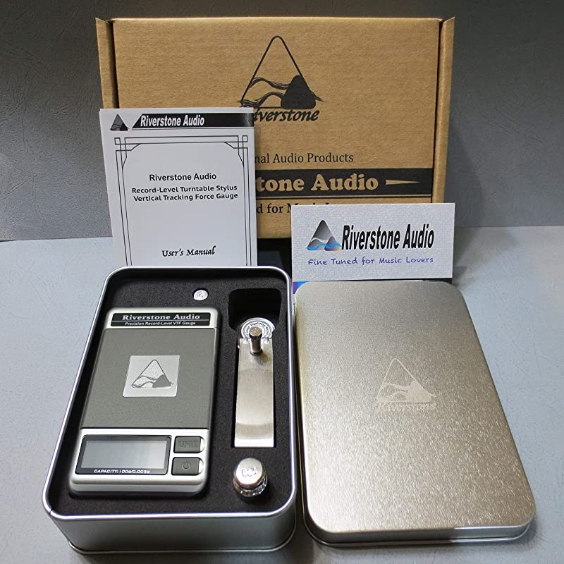 RecordLevel Turntable Stylus Tracking Force GaugeScale 0005g Resolution Measures VTF at Correct LP Record Level Height 2 mm to 3 mm Color Silver