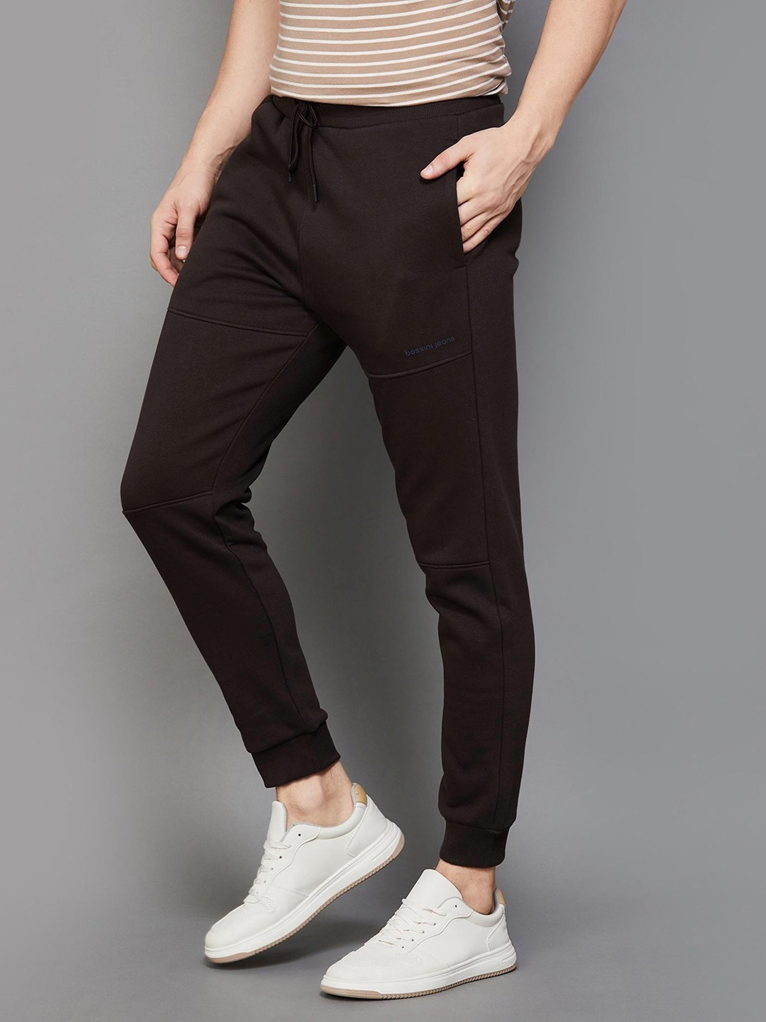 BOSSINI Brown Regular Fit Joggers
