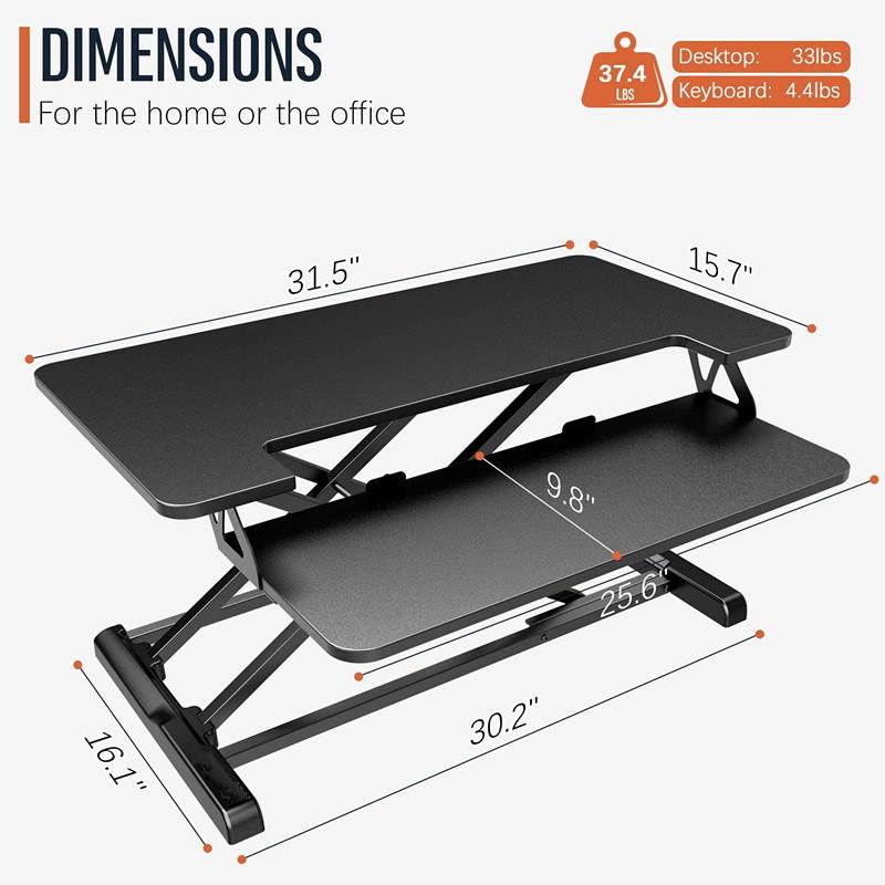 Computer Lifting Table,Standing Desk Converter Stand Up Desk Riser, Height Adjustable Ergonomic Tabletop Workstation Riser