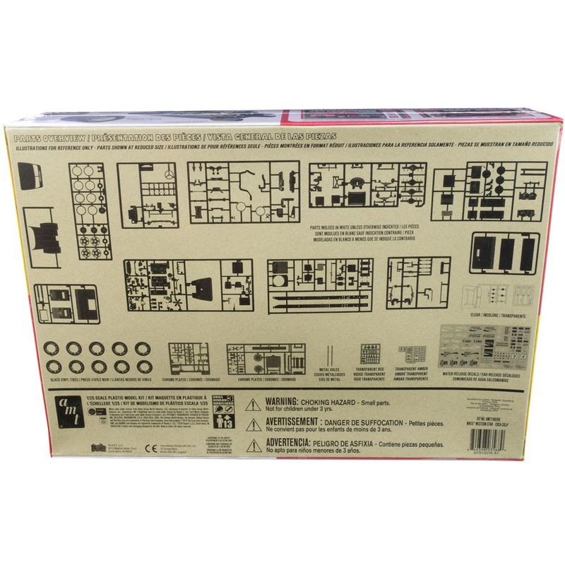 Skill 3 Model Kit White Western Star Semi Truck Tractor "Coca-Cola" 1/25 Scale Model by AMT