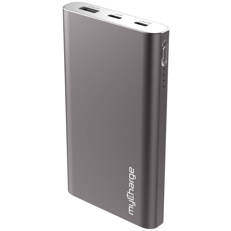 myCharge Razor Max Turbo 8000mAh/18W Dual USB-C & USB-A Port Portable Charger - Gunmetal