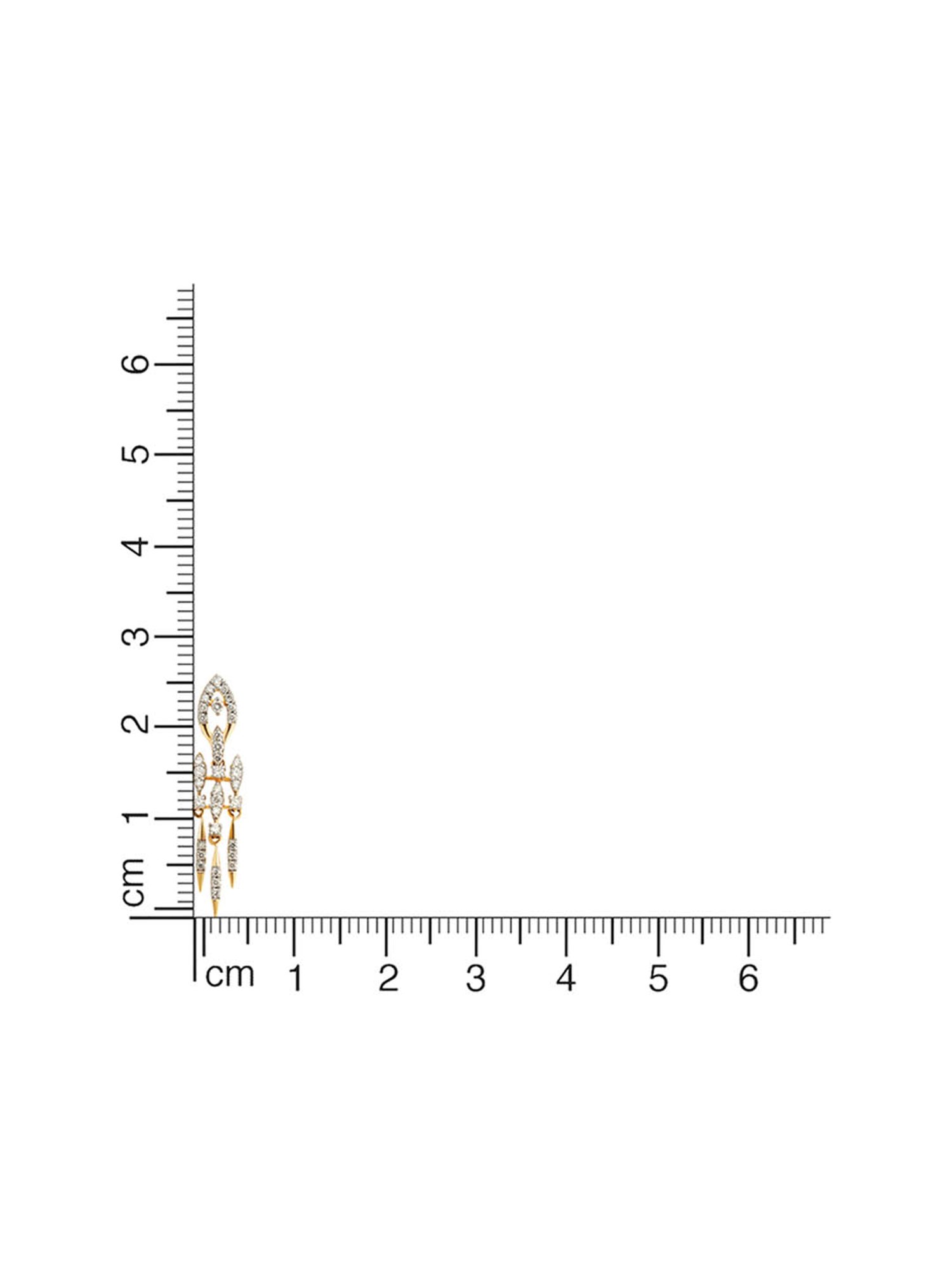 Waman Hari Pethe Jewellers 18k Gold & Diamond Earrings