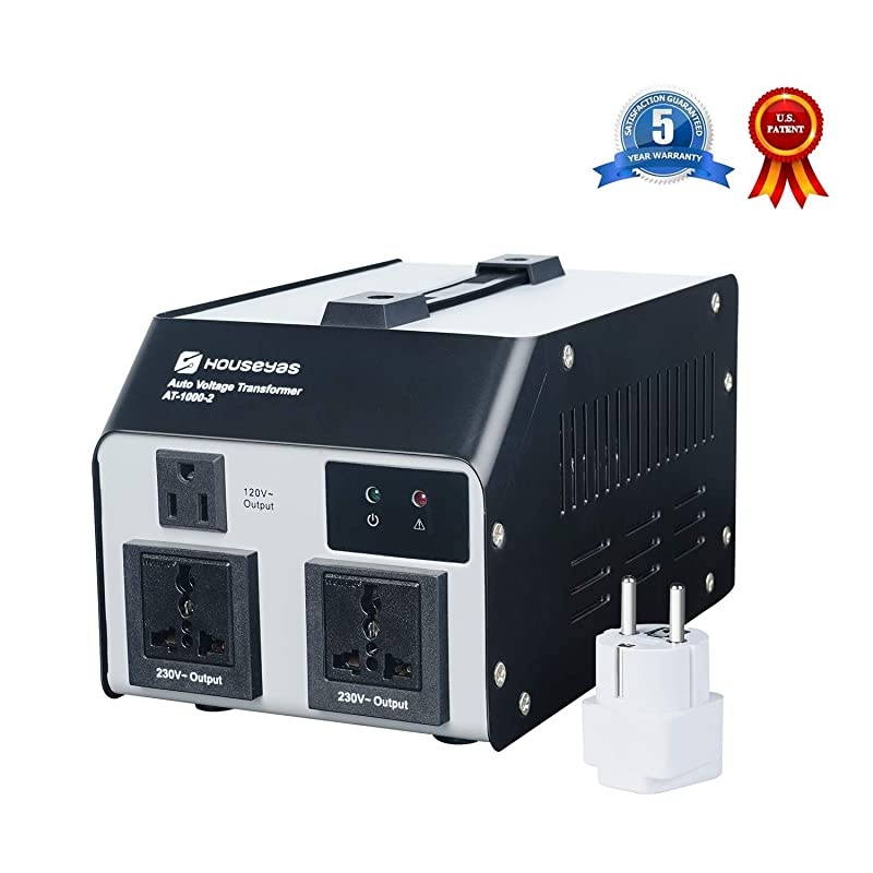 1000 Watt Voltage Transformer Converter Auto Step Up Step Down 110120 Volts 220240 Volts WExtra Surge Protection Circuit Breaker Protection Soft Start Function