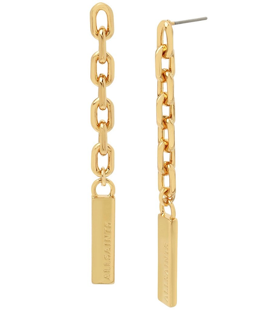 AllSaints Chain Link Linear Earrings