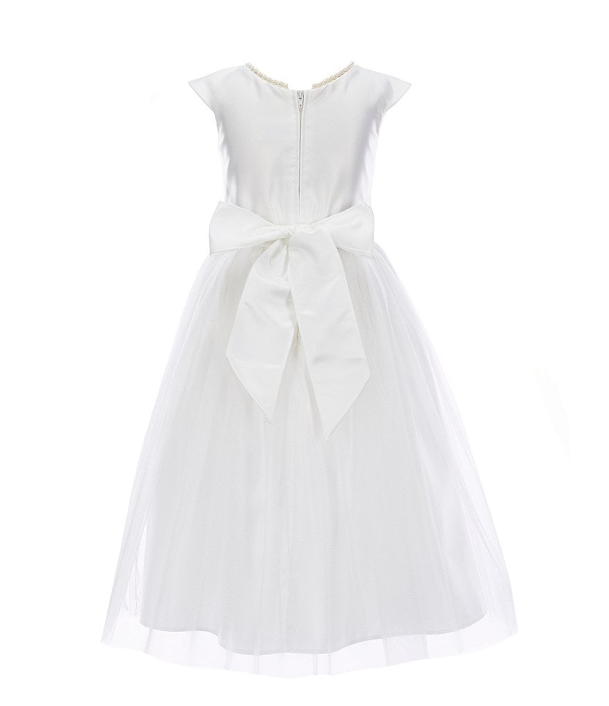 Laura Ashley Little Girls 2T-6X 3/4 Sleeve Rose & Butterfly Print Clip Dot Dress