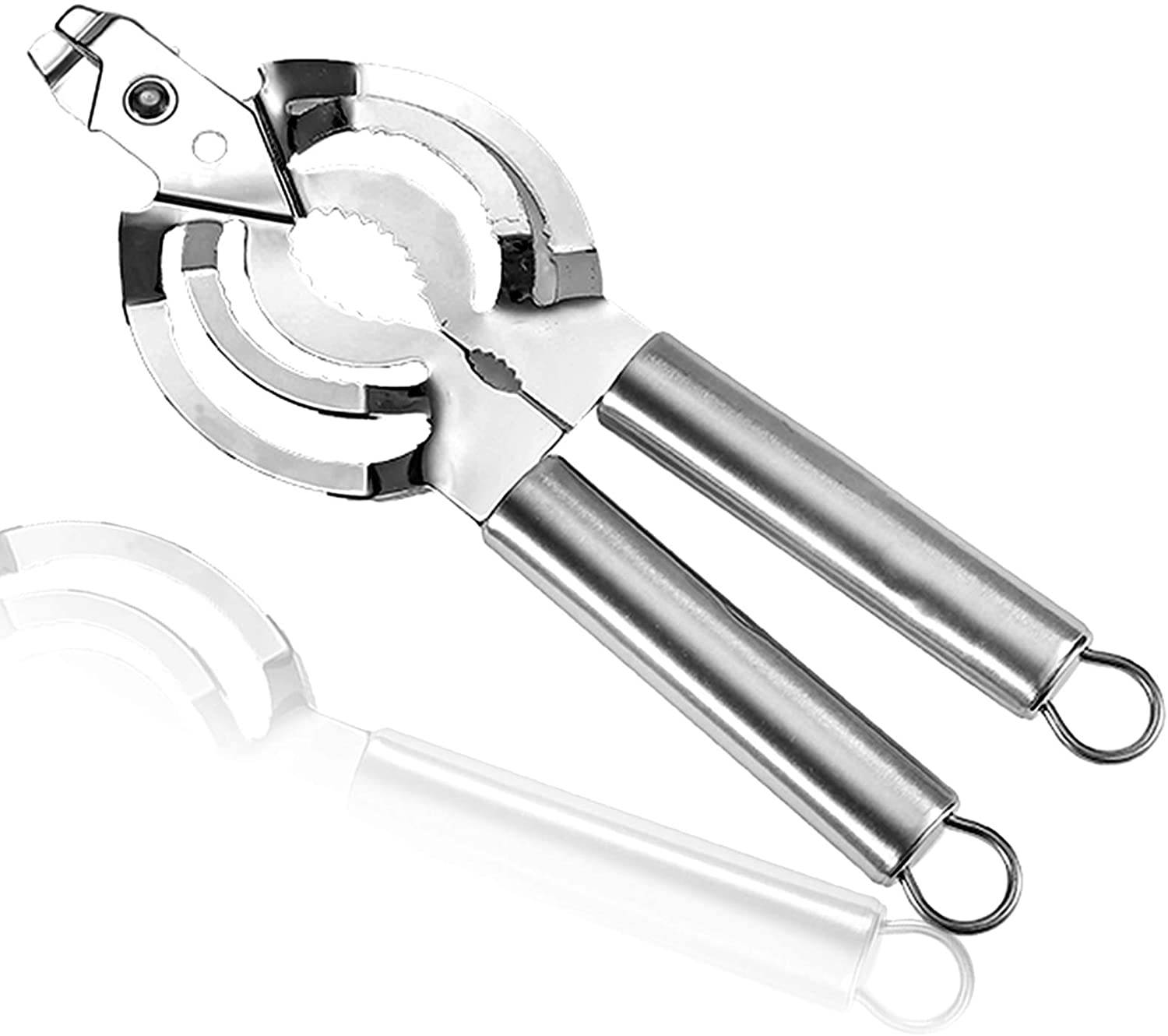 8-in-1 Bottle Opener, Multifunction Can Opener ,Manual Can Opener,Can Top Remover,Bottle Can and Jar Grip Opener Can opener with Smooth Edge, Nut Cracker, for Seniors with Arthritis,Weak Hands