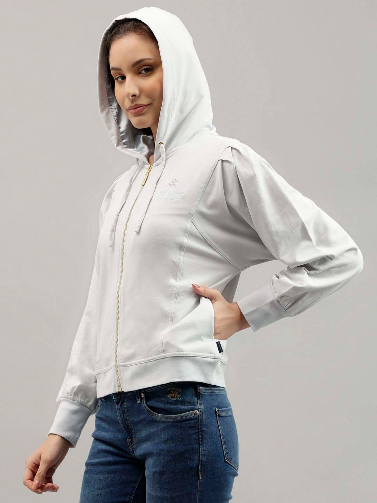 Beverly Hills Polo Club Grey Regular Fit Hoodie