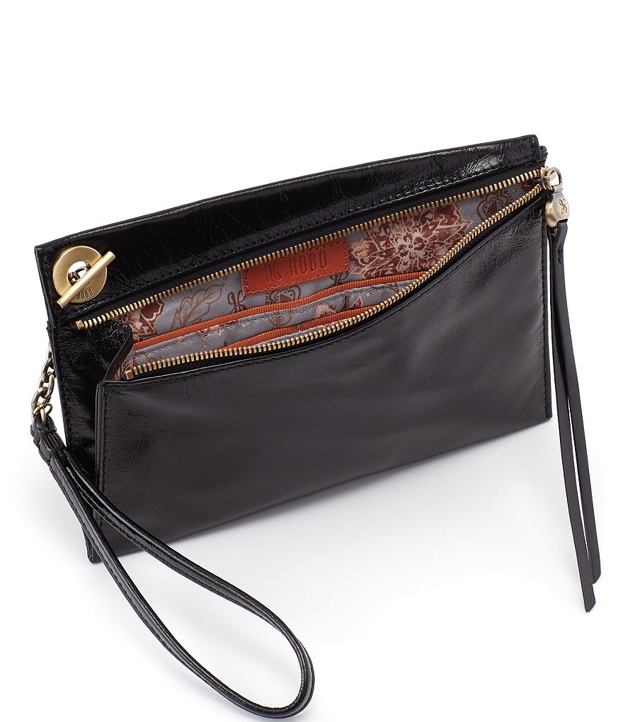 HOBO Link Leather Zip Wristlet