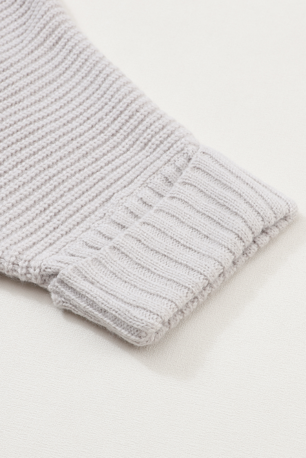 Gray Batwing Sleeve Pocket Oversized Cable Knit Cardigan