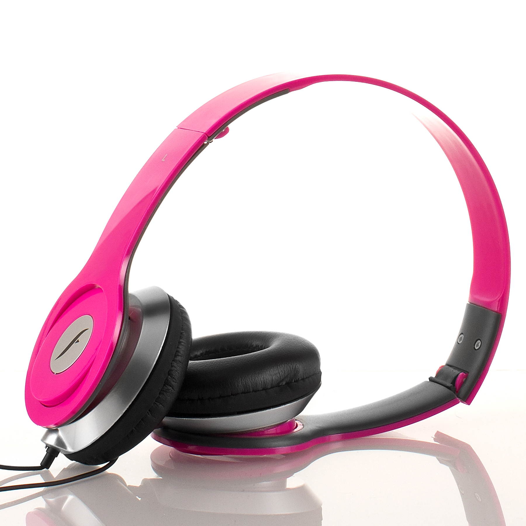 Frisby FHP-900 Portable Lightweight Adjustable On-Ear Stereo Headphones w/ In-line Microphone & Volume Control