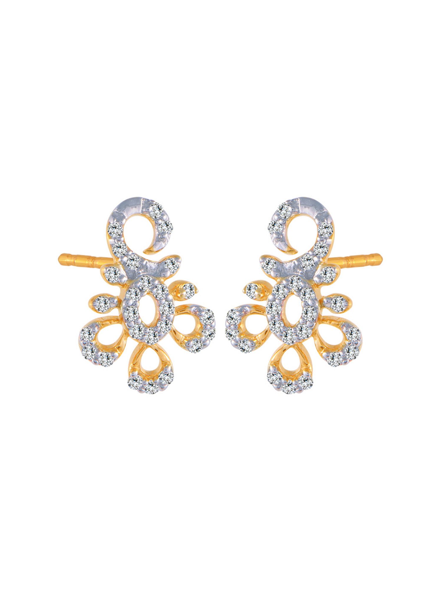 P.C. Chandra Jewellers 18 kt Gold & Diamond Earrings