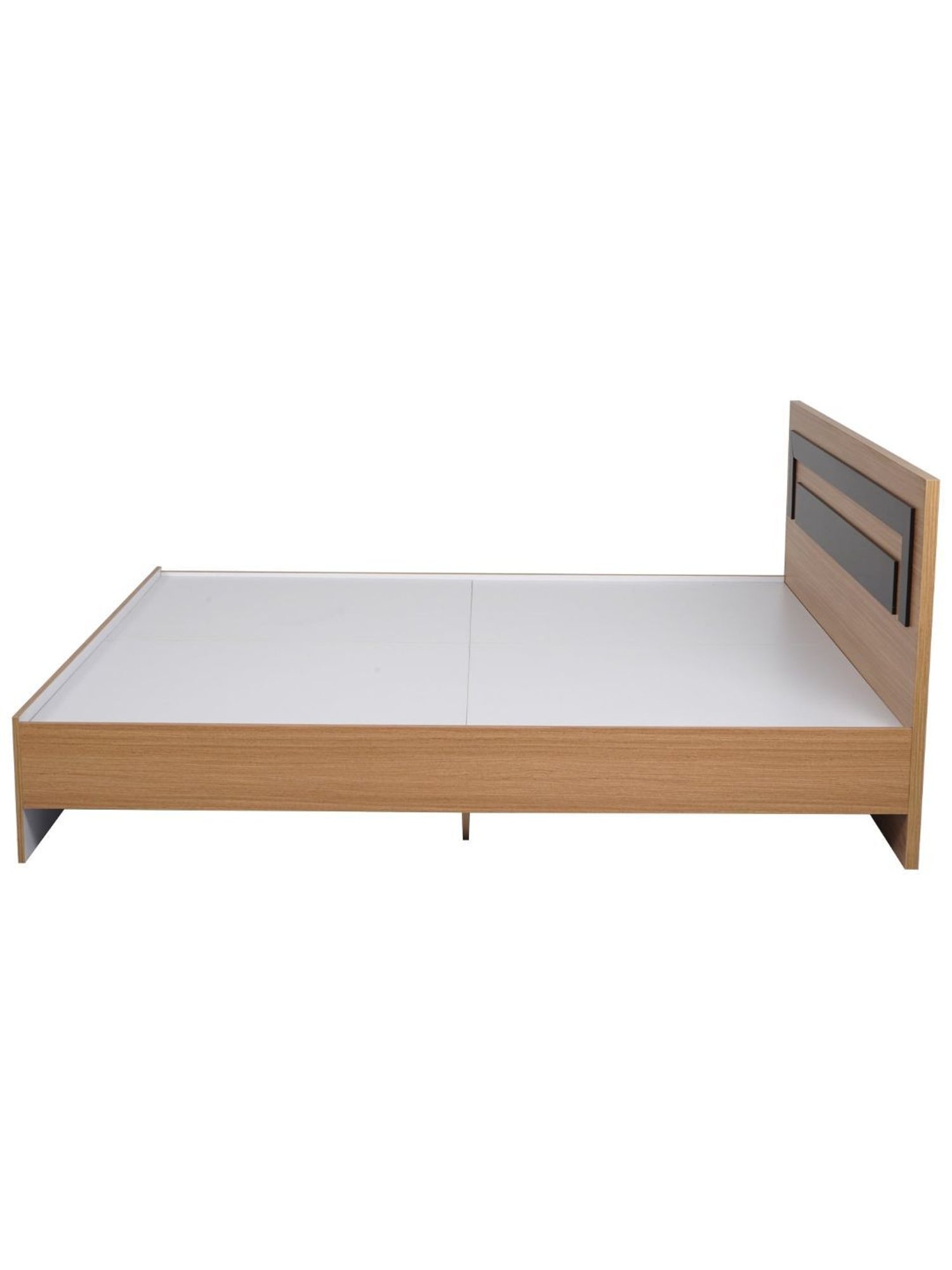 Duroflex Plush Brown Sheesham Wood Queen Bed in Honey Finish