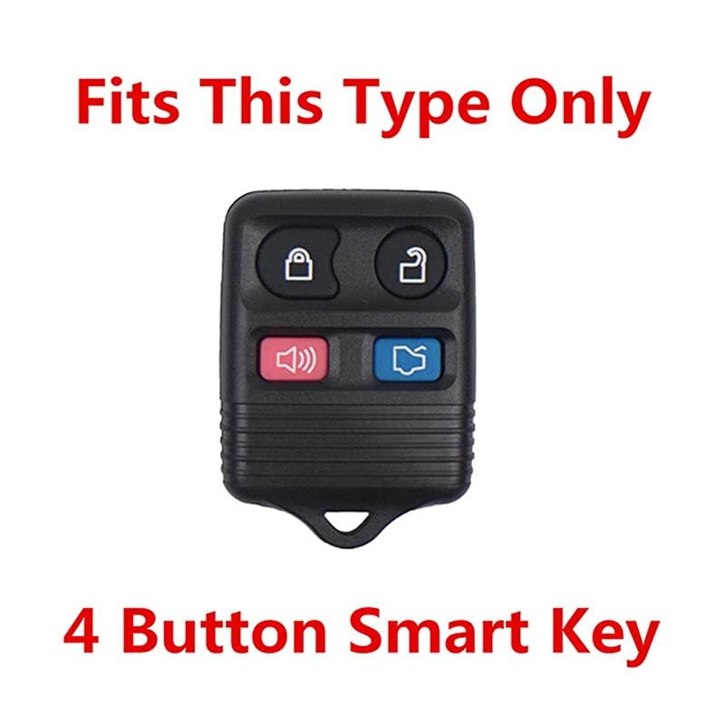 Silicone Key Fob Cover Compatible with Ford Mustang Edge Escape Expedition Explorer Focus Escort Lincoln Mercury CWTWB1U331