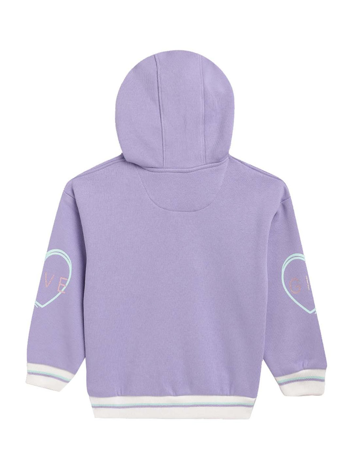 Elle Kids Purple Regular Fit Hoodie