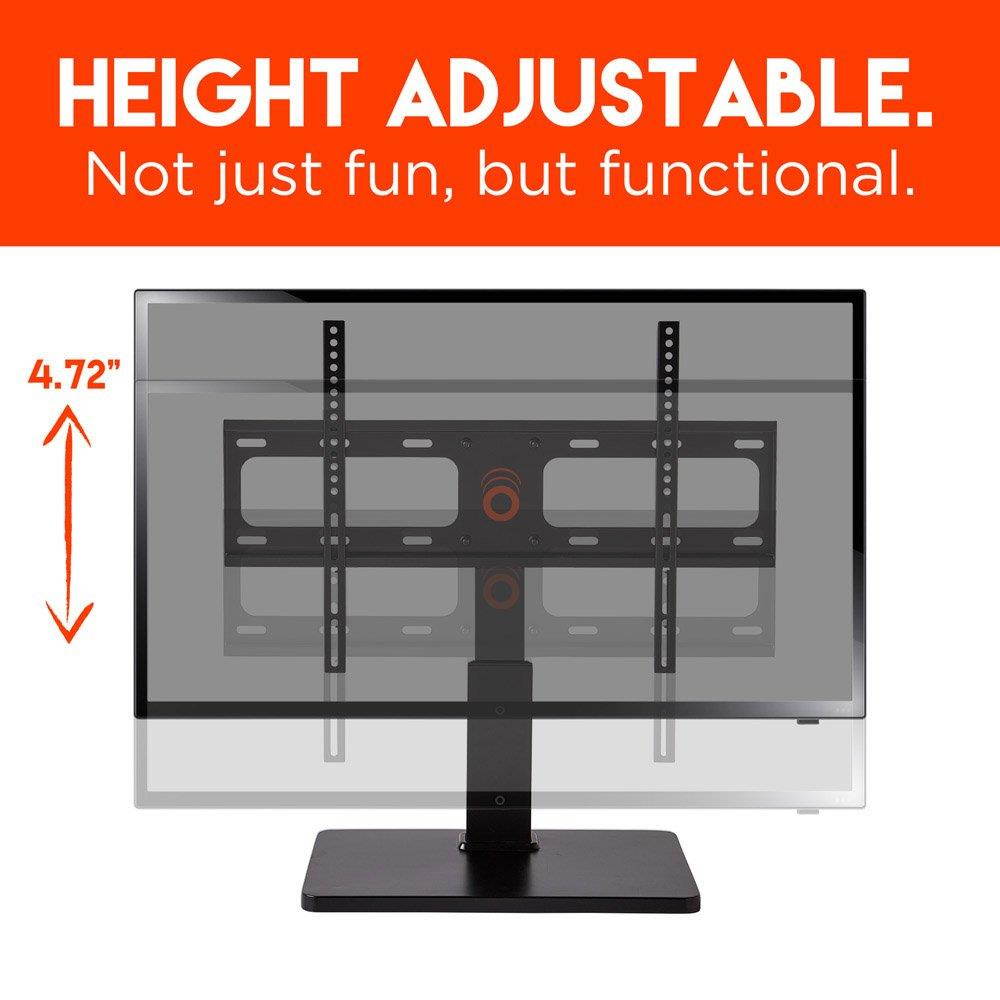 ECHOGEAR Universal Tabletop TV Swivel Stand for 32" to 60" TVs - Improves Stability Plus Adds 75&ordm; of Swivel and 4" of Height Adjust for Better Viewing Angles - EGTV