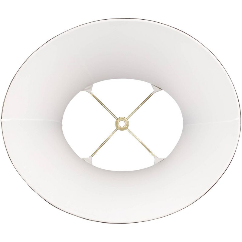 Springcrest Off-White White Drum Lamp Shade Modern Silver Circles 15x16x11 - Spider