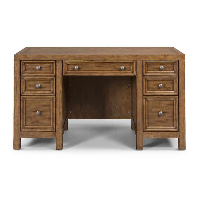 Sedona Pedestal Desk Rustic Toffee - Home Styles