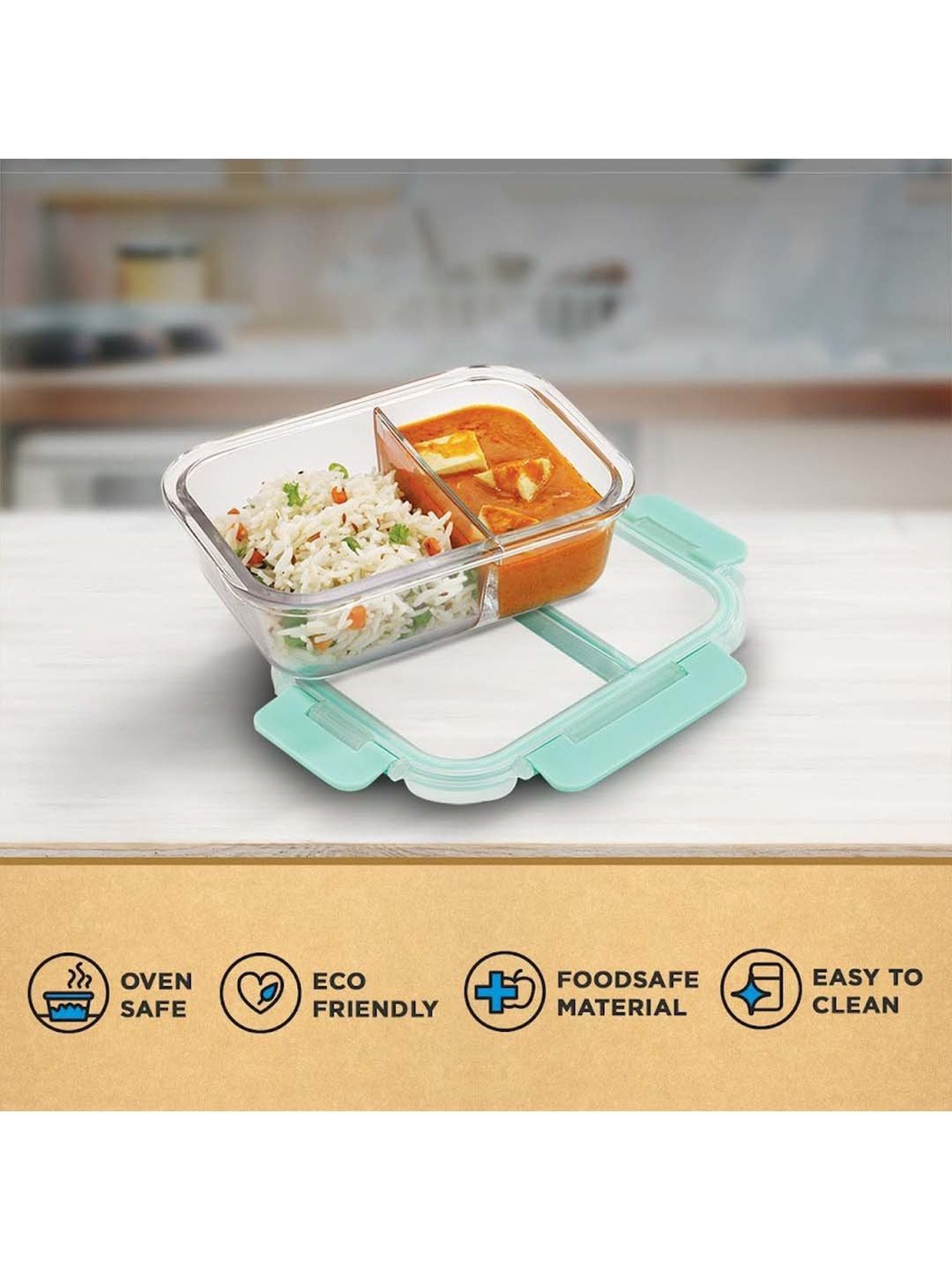 Allo Borosilicate Glass Containers with Lids Microwave Safe Container for Glass Storage Containers