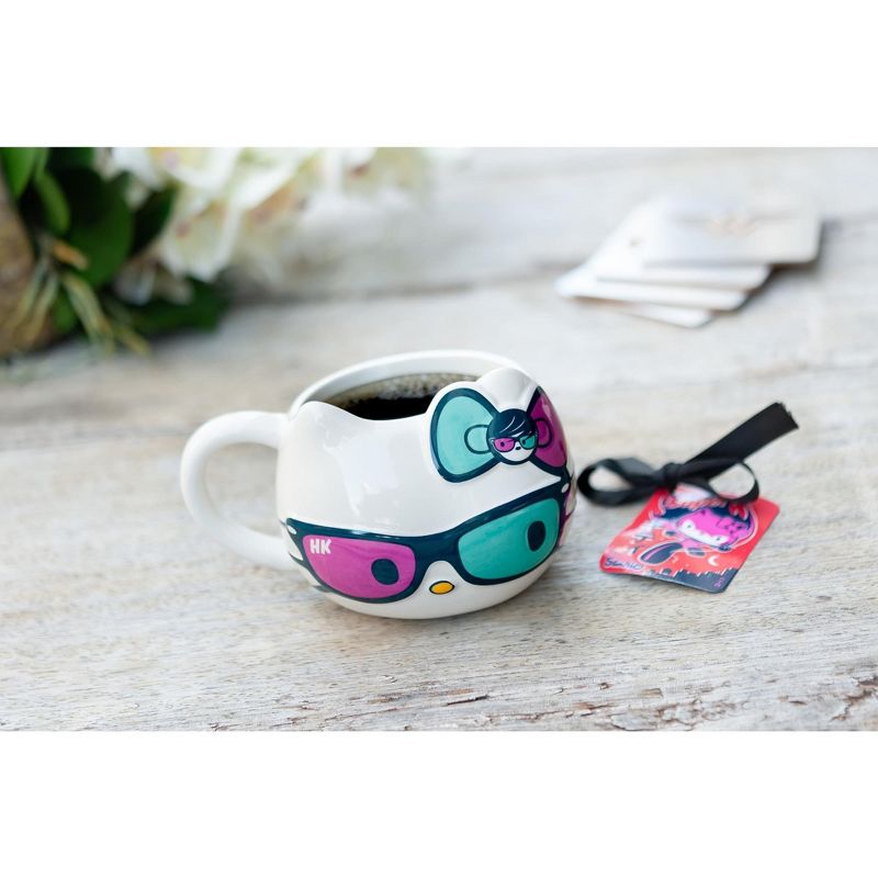Seven20 Hello Kitty Ceramic Mug | Hello Kitty Wearing Bow & Sunglasses | Holds 20 Ounces