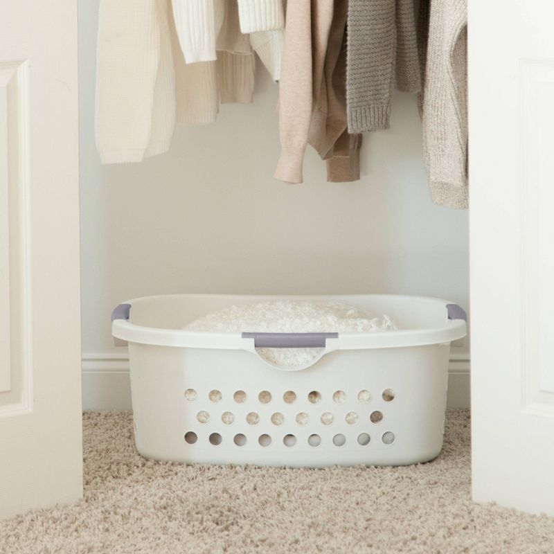 IRIS 2pk Comfort Carry Laundry Basket White