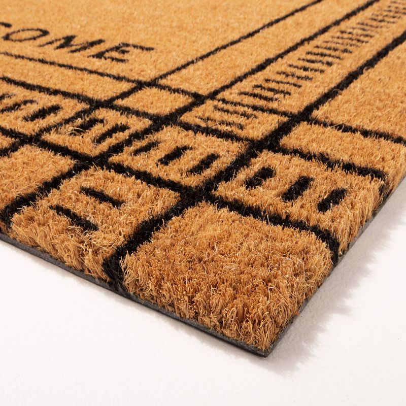 Outdoor Dash & Stripe Welcome Coir Doormat - Hearth & Hand™ with Magnolia