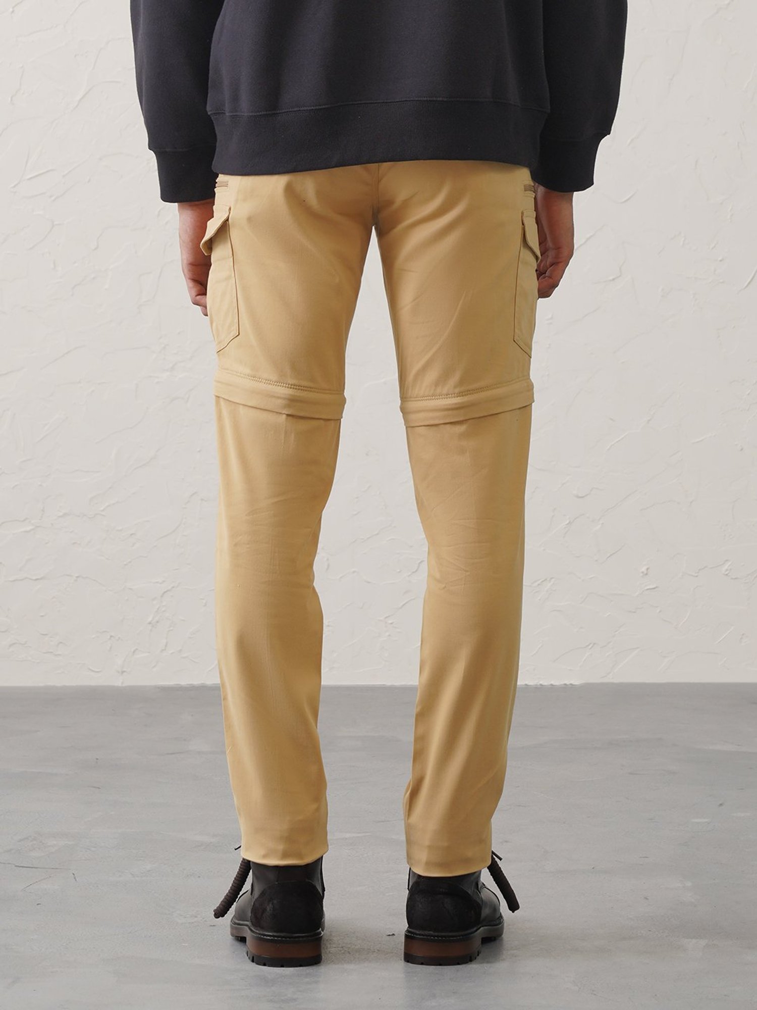 MinusOne Khaki Slim Fit Detachable Cargos