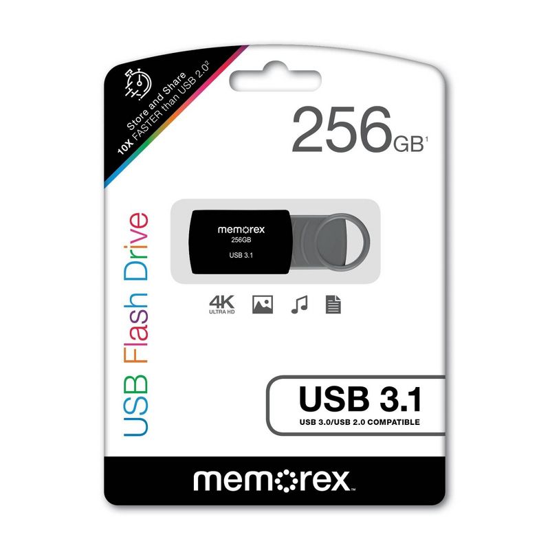 Memorex 256GB USB 3.1 – Black