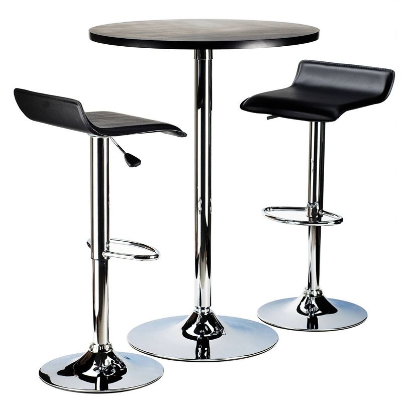 3pc Spectrum Bar Height Dining Set Black - Winsome