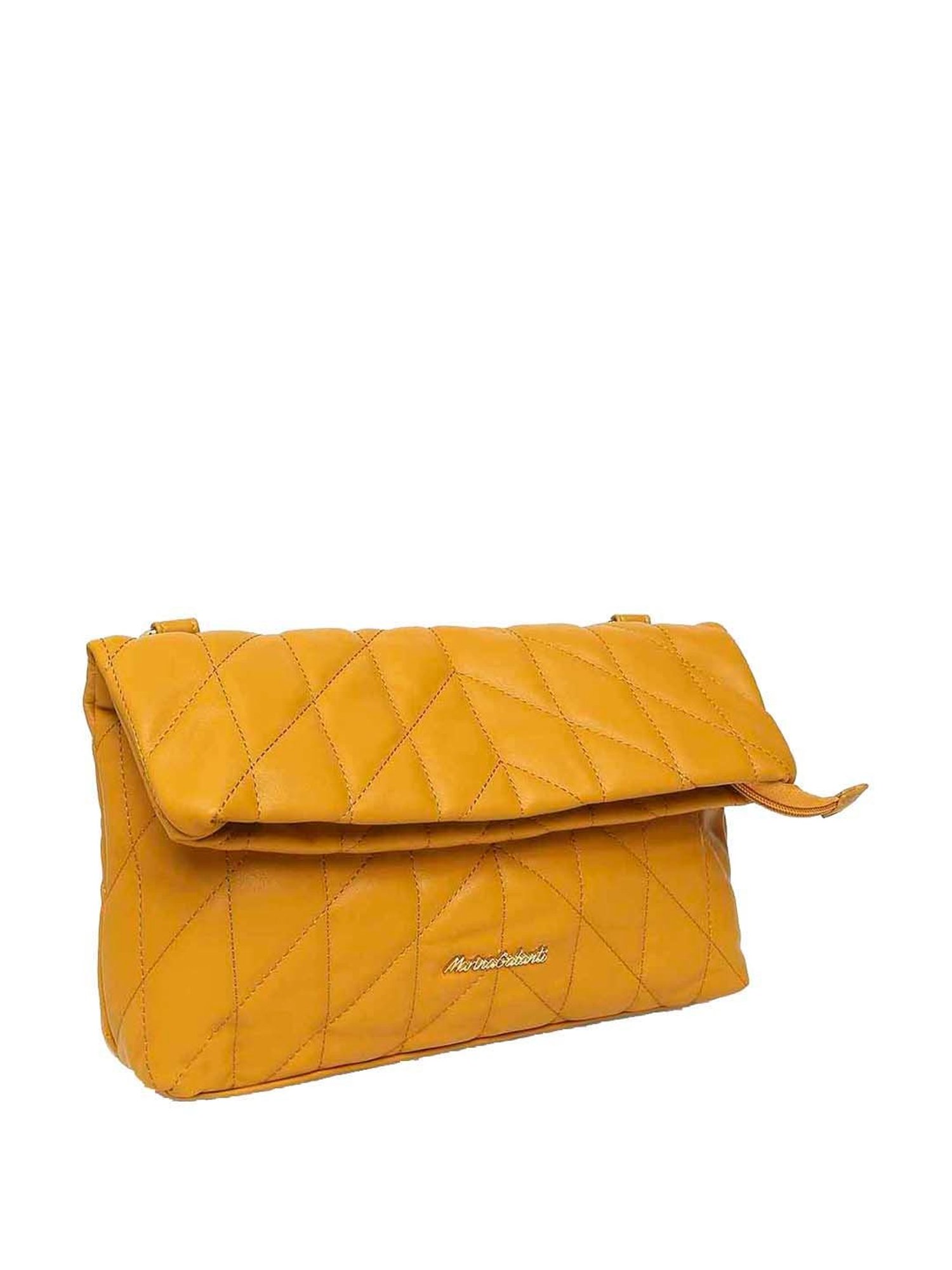 Marina Galanti Yellow Quilted Medium Sling Handbag