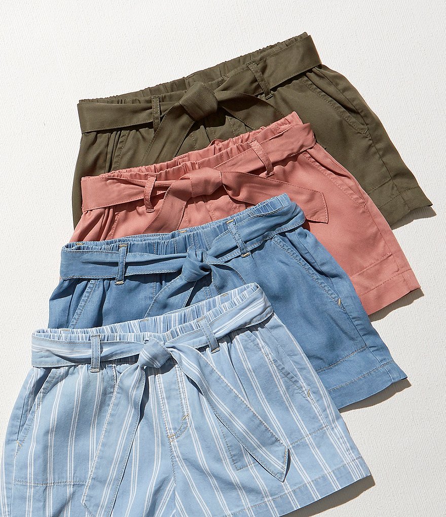 Copper Key Big Girls 7-16 Tie Front Shorts