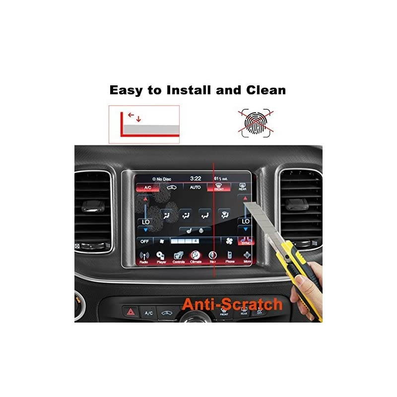 Dodge Challenger Charger Durango Dart Journey Uconnect 84inch Car Display Navigation Info Center Touch Screen Protector Tempered Glass ScratchResistant for 84Inch