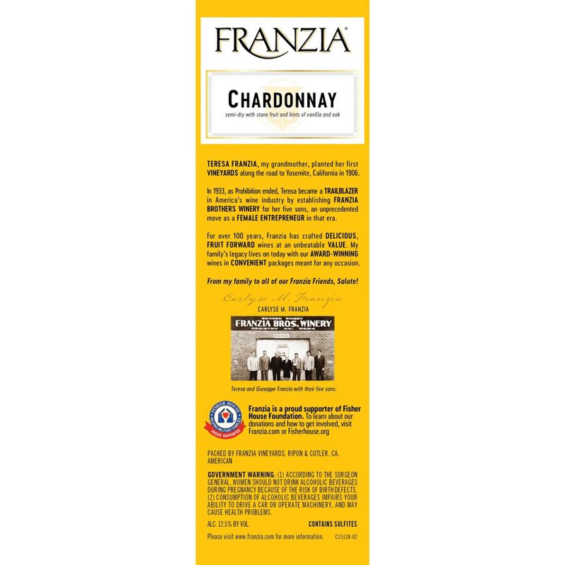 Franzia Chardonnay White Wine - 5L Box