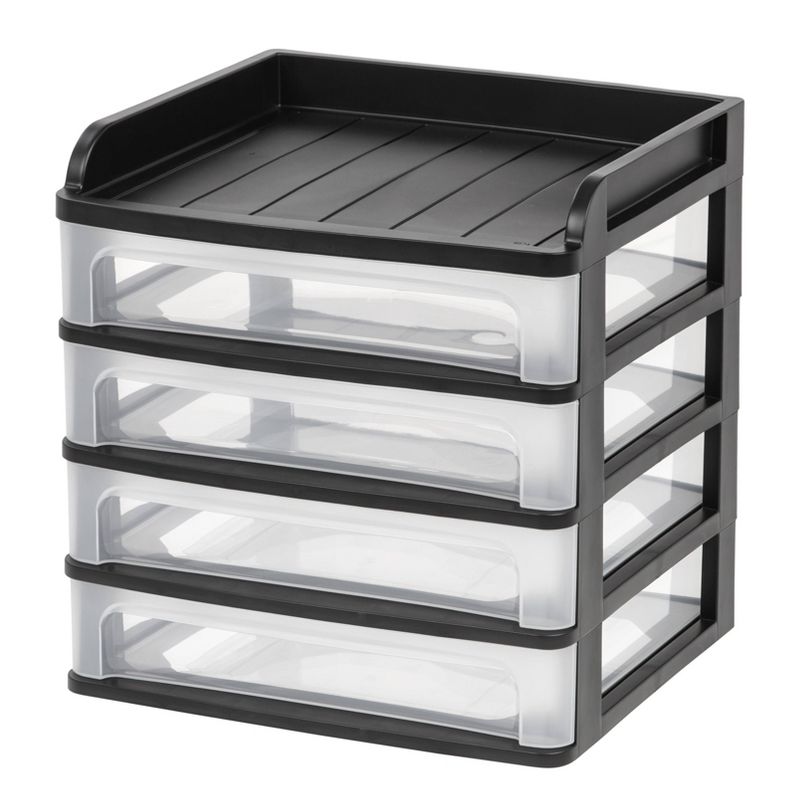 IRIS 4 Drawer Desktop Organizer Black