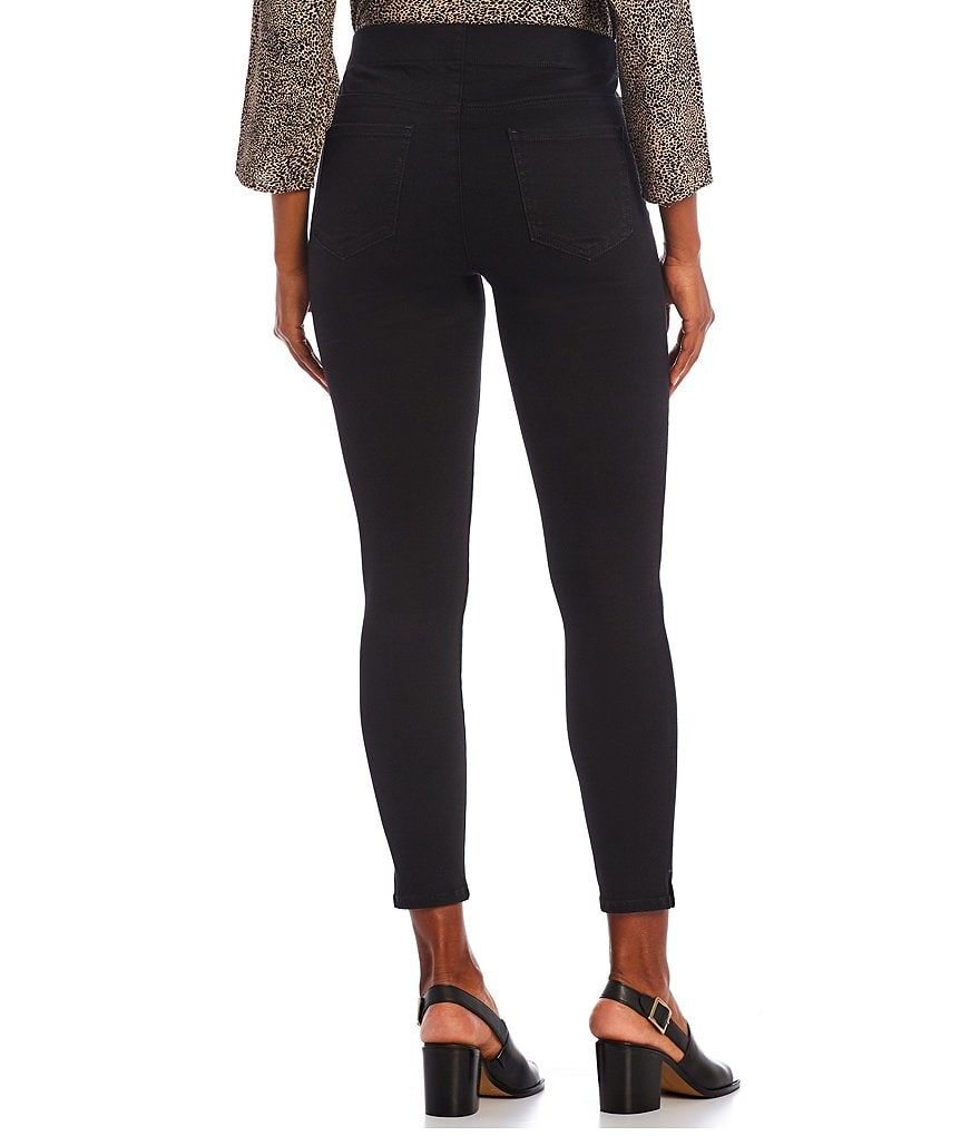 NYDJ Petite Size Super Skinny Side Slit Hem Pull-On Jeans