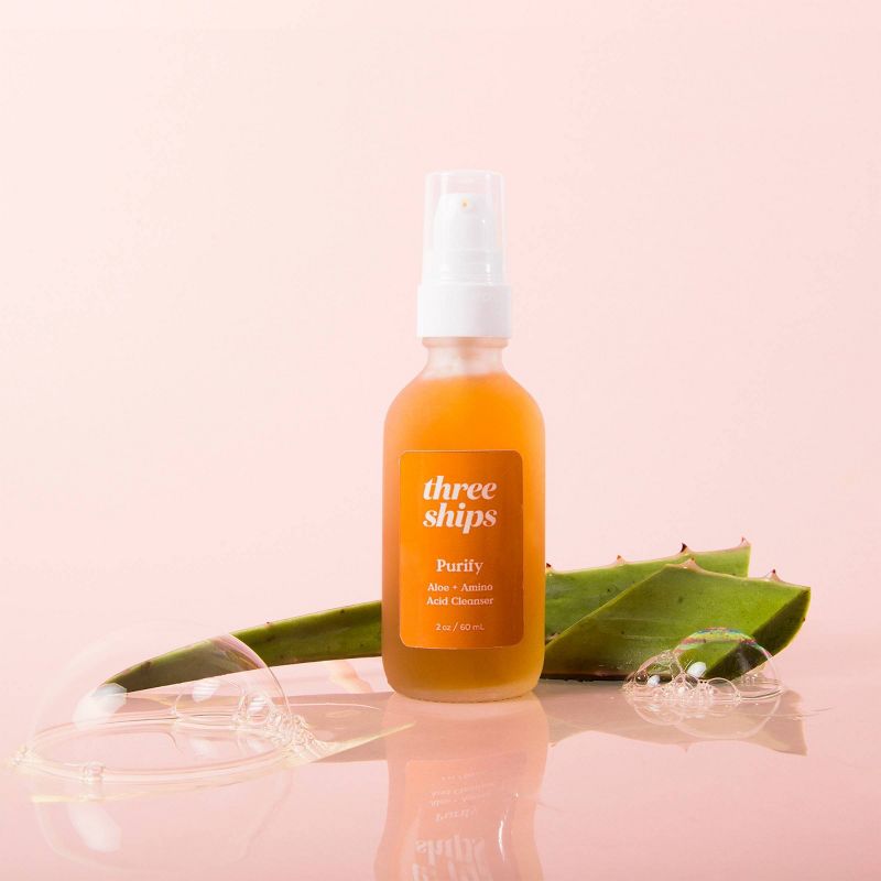 Three Ships Purify Aloe + Amino Acid Cleanser - 2oz