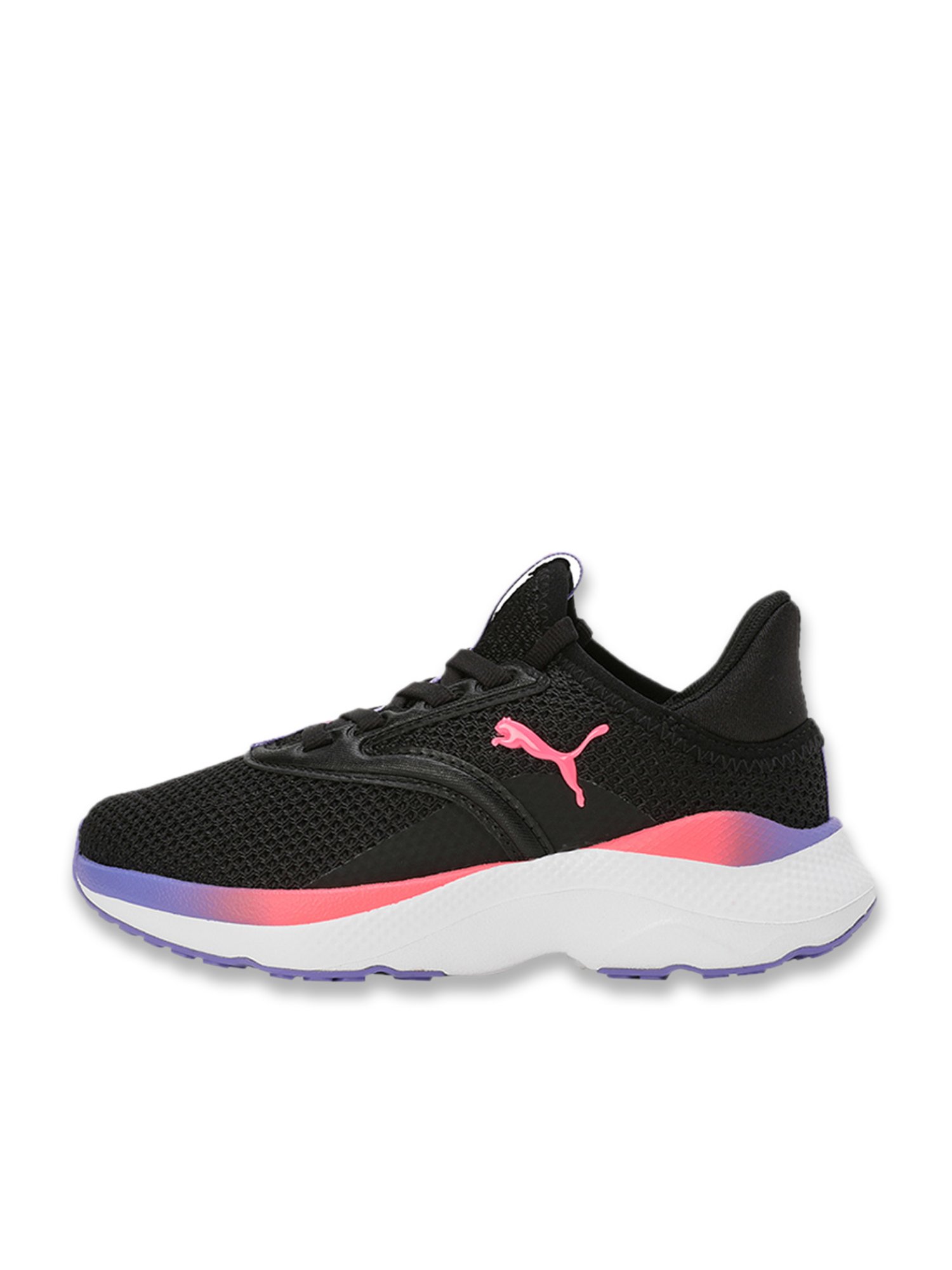 Puma Kids Soft Mayve Black Running Shoes