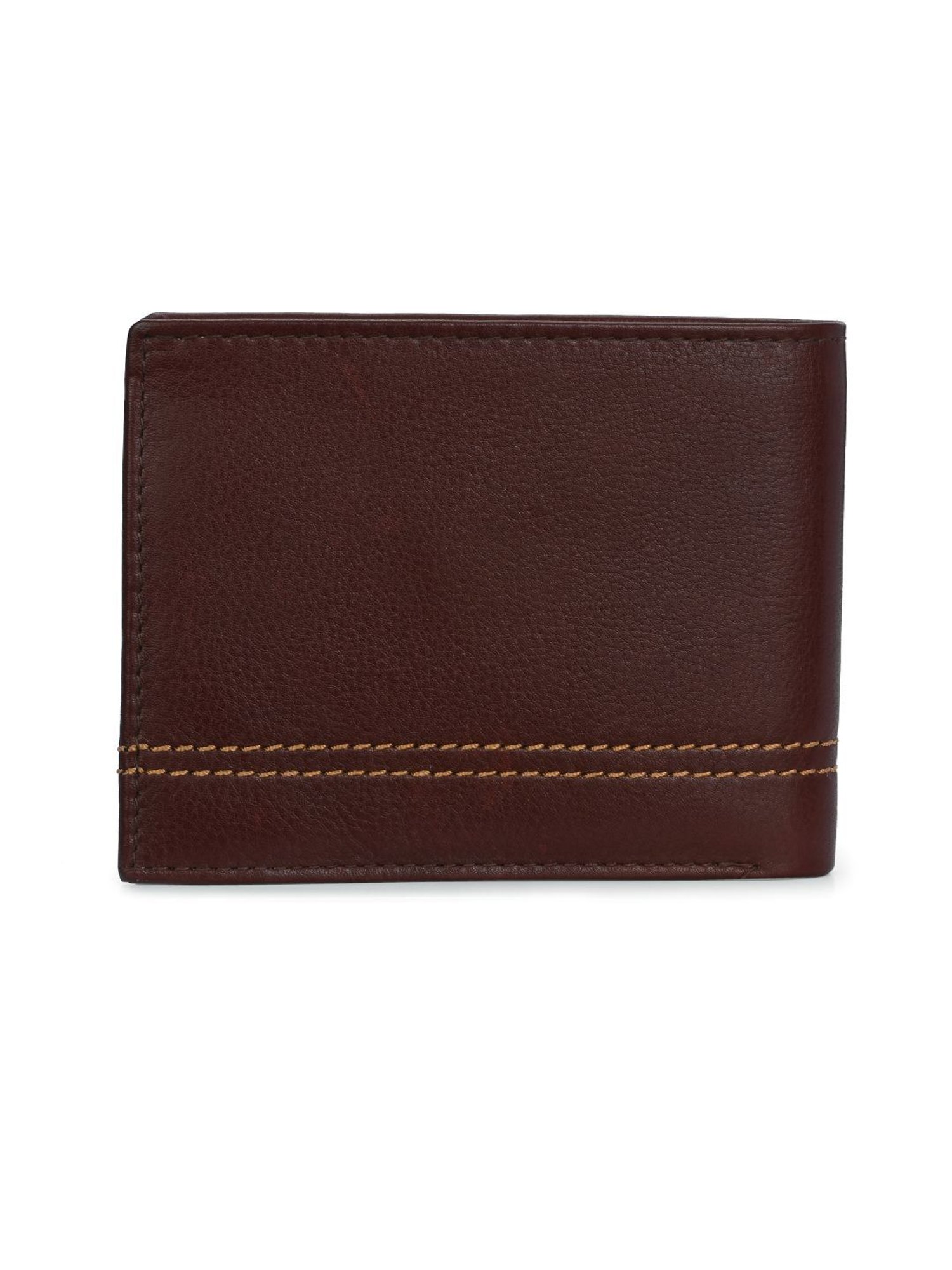 Clog London Brown Leather Small Bi-Fold Wallet for Men