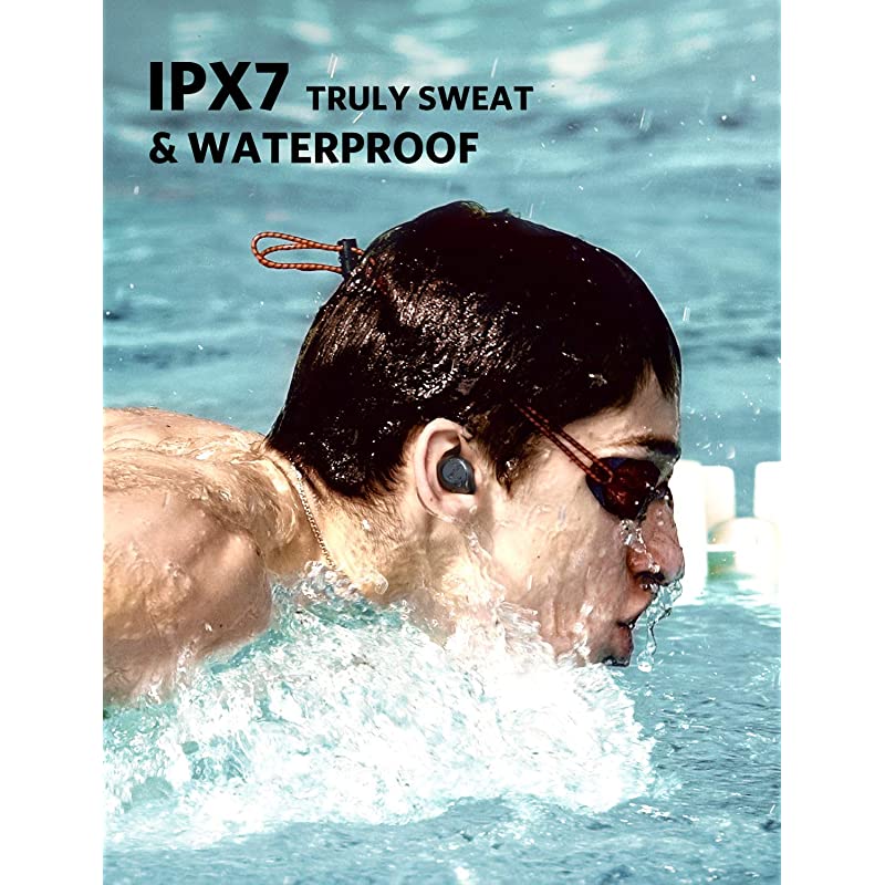 Wireless Earbuds  Free Bluetooth 50 Earbuds with Wireless Charging Case IPX7 Waterproof inEar Earphones with USB C Port Deep Bass Wireless Headphones for 30H Playtime Builtin Mic