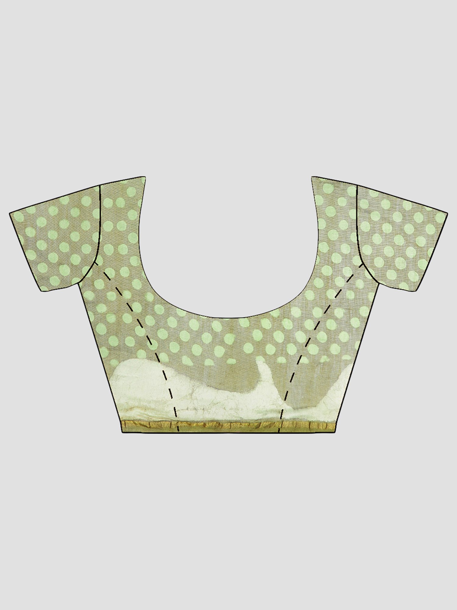 Kalakari India Green Printed Saree With Unstitched Blouse