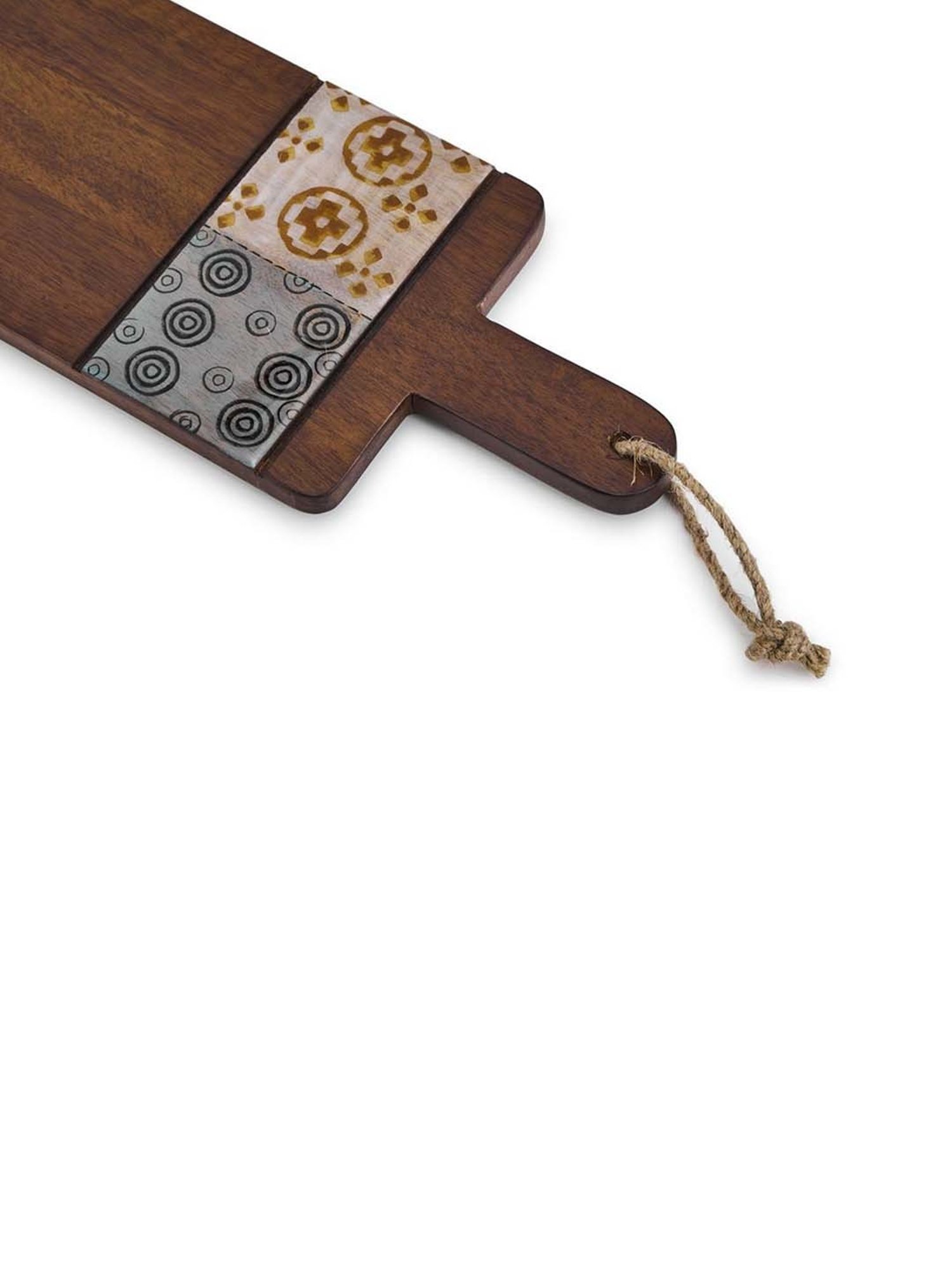 Fabindia Earth Files Brown Wood Small Enamelled Platter