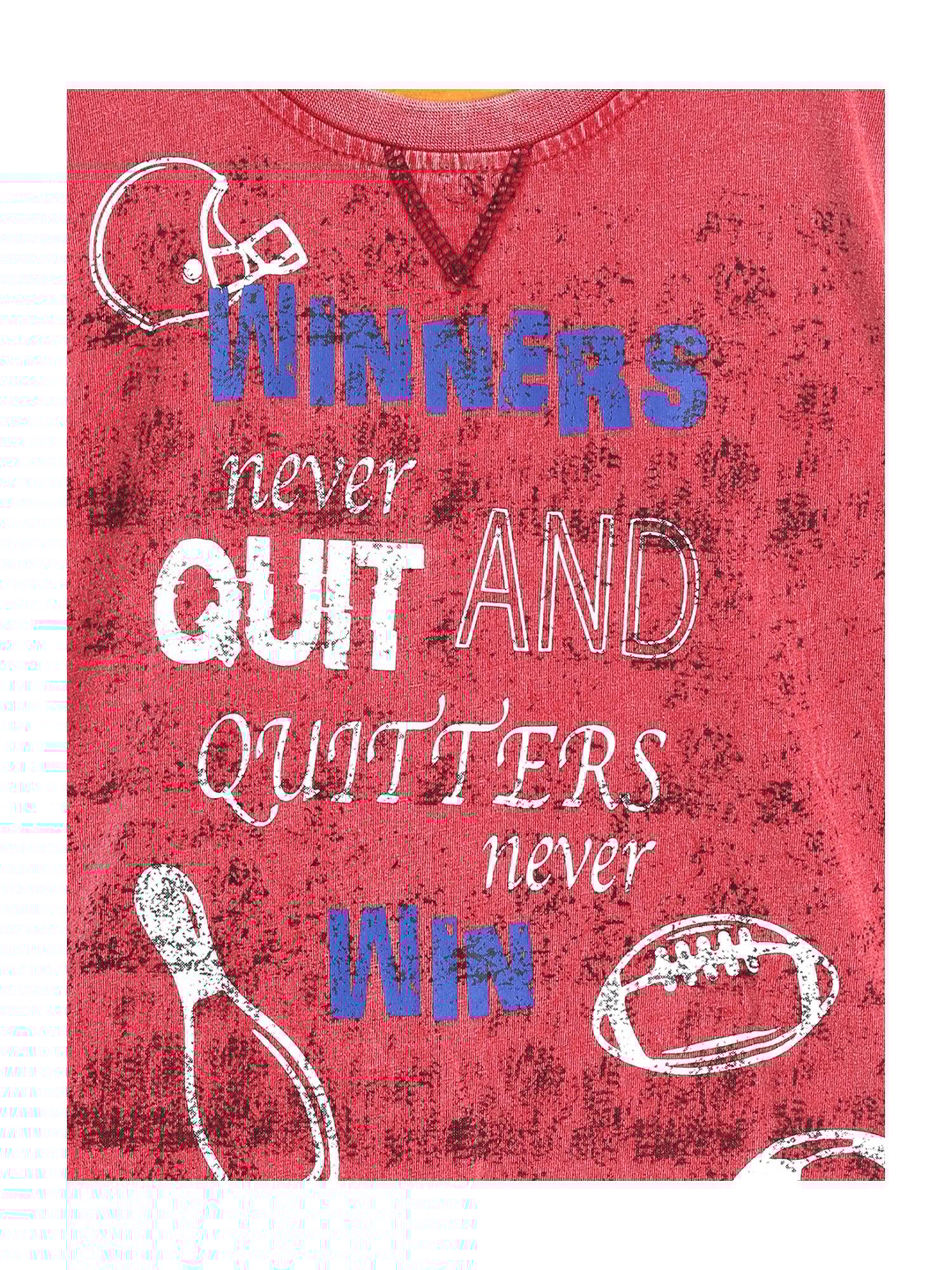 612 League Boys Red Printed T-Shirt