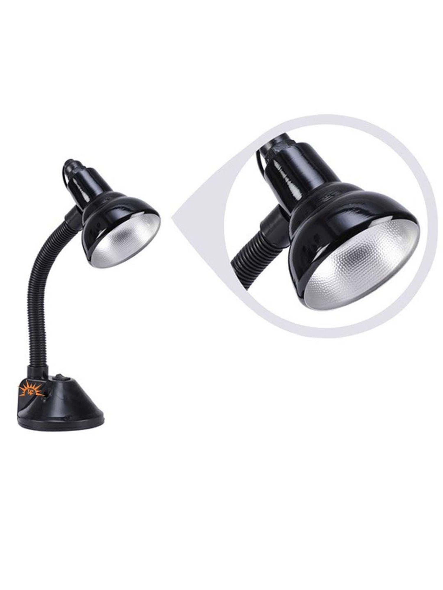 DecorativeRay Black PVC Study Table Lamp - Set of 1