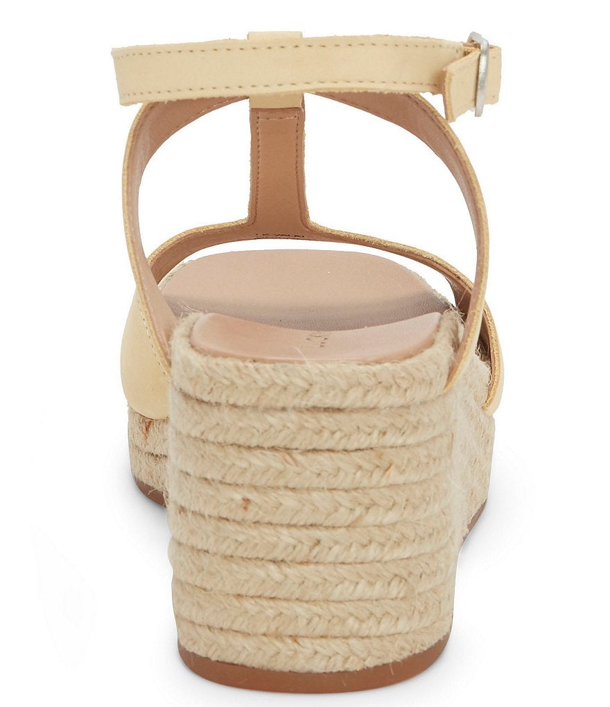 Lucky Brand Valki T-Strap Nubuck Espadrille Wedges