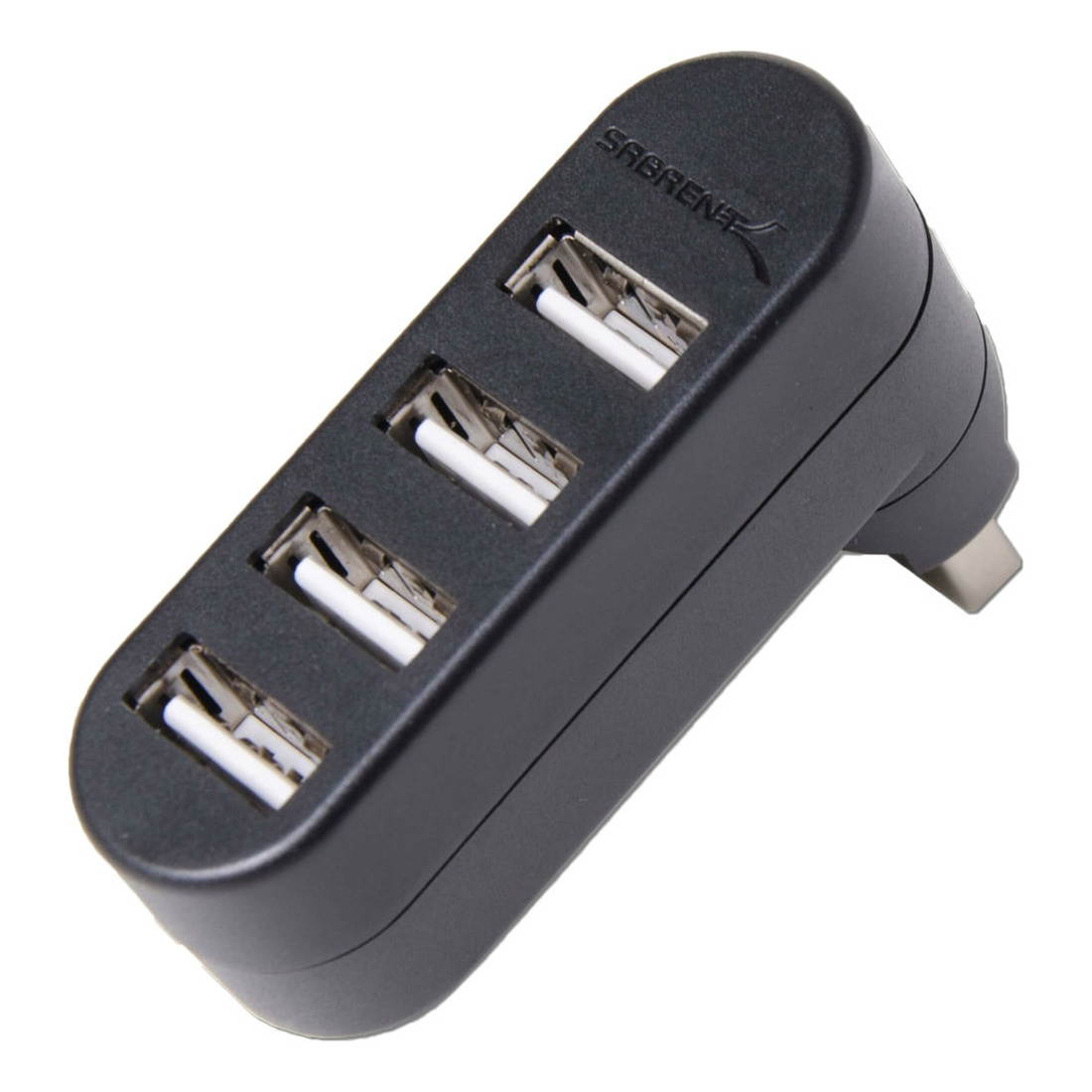 Sabrent Premium 4 Port Aluminum Mini USB 2.0 Hub [90&deg;/180&deg; Degree Rotatable] (HB-UMMC)