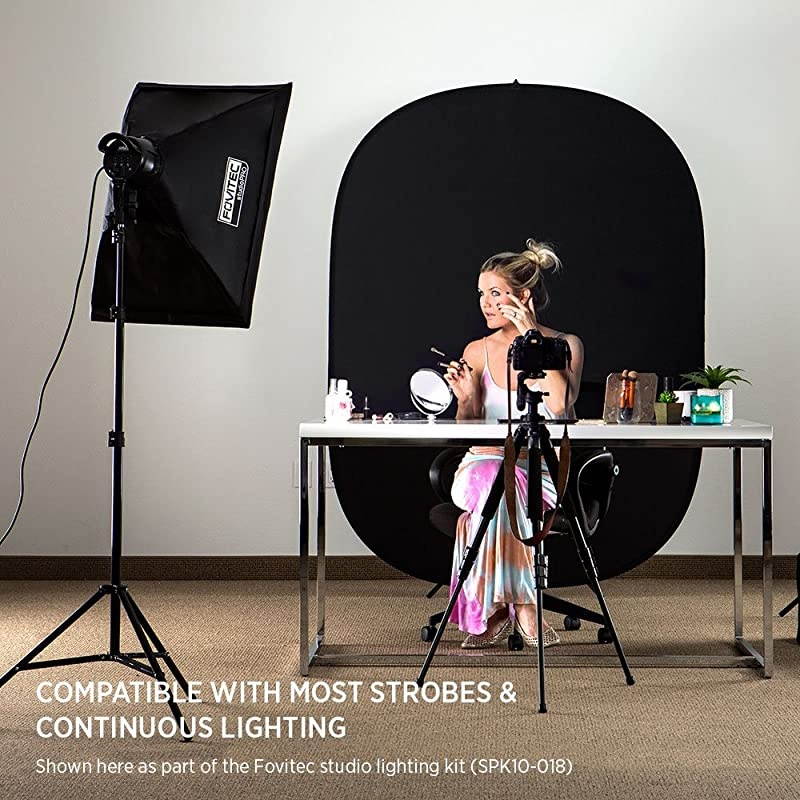 1x 76quot Photography amp Video Light Stand Kit For Lights Reflectors amp ModifiersCollapsibleSpring CushionedCarrying Bag Included