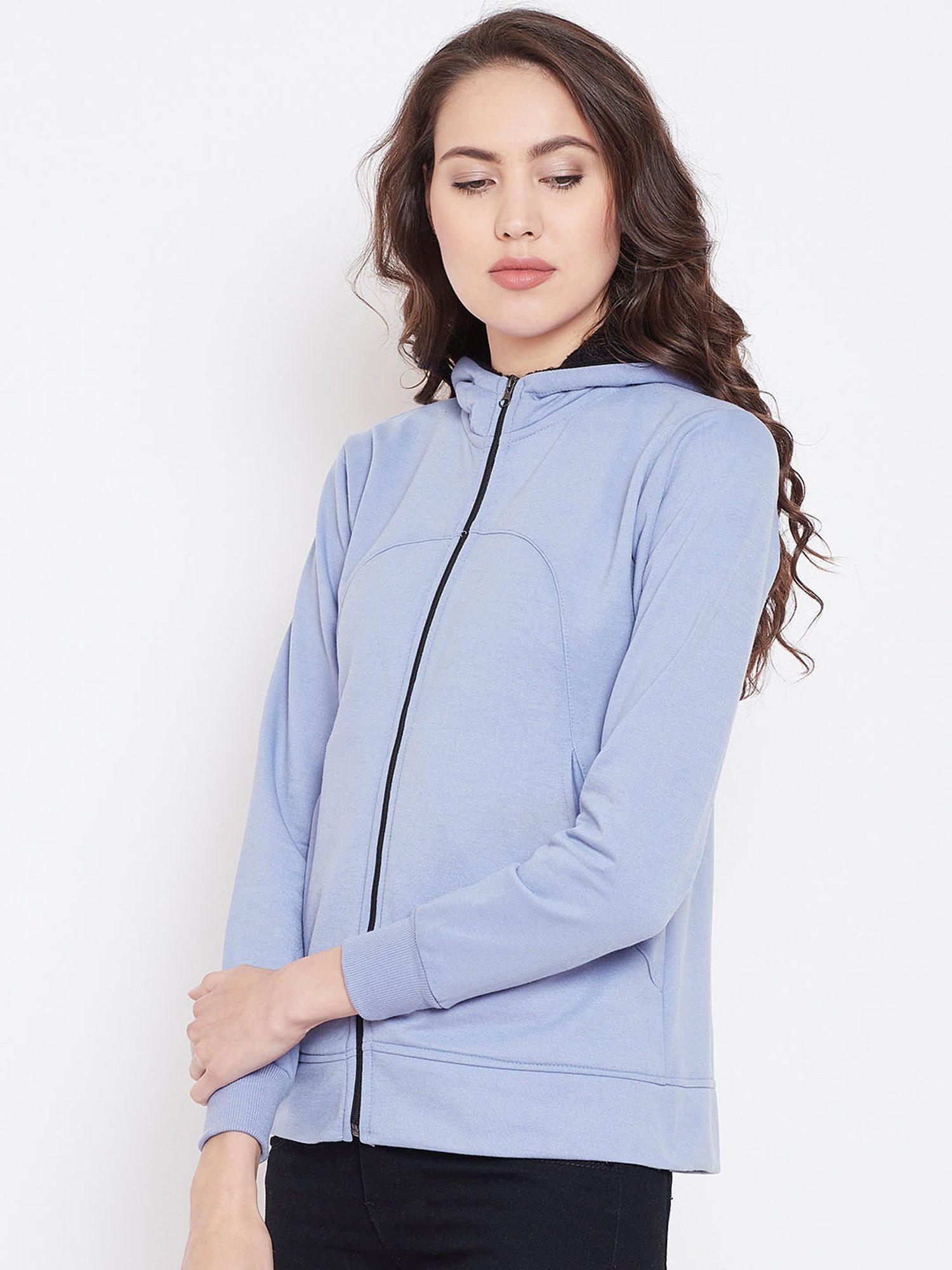 Belle Fille Powder Blue Regular Fit Jacket