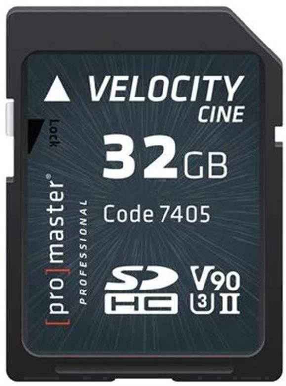 Promaster SDHC 32GB Velocity CINE V90 UHS-II U3 Memory Card (7405)