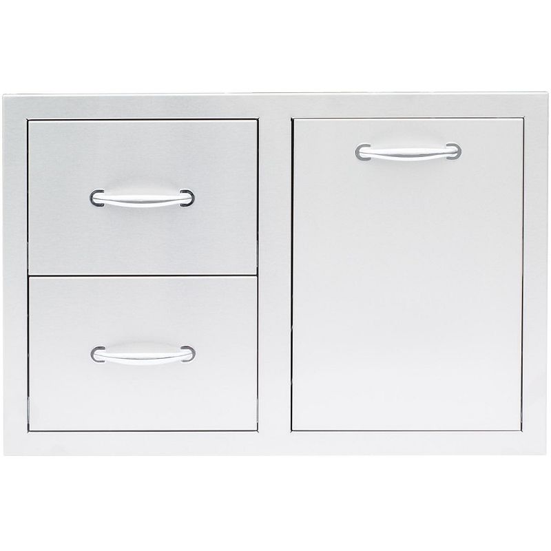 Summerset  33-Inch Stainless Steel Double Drawer & Roll-Out Propane Tank Storage Combo SSDC2-33LP.