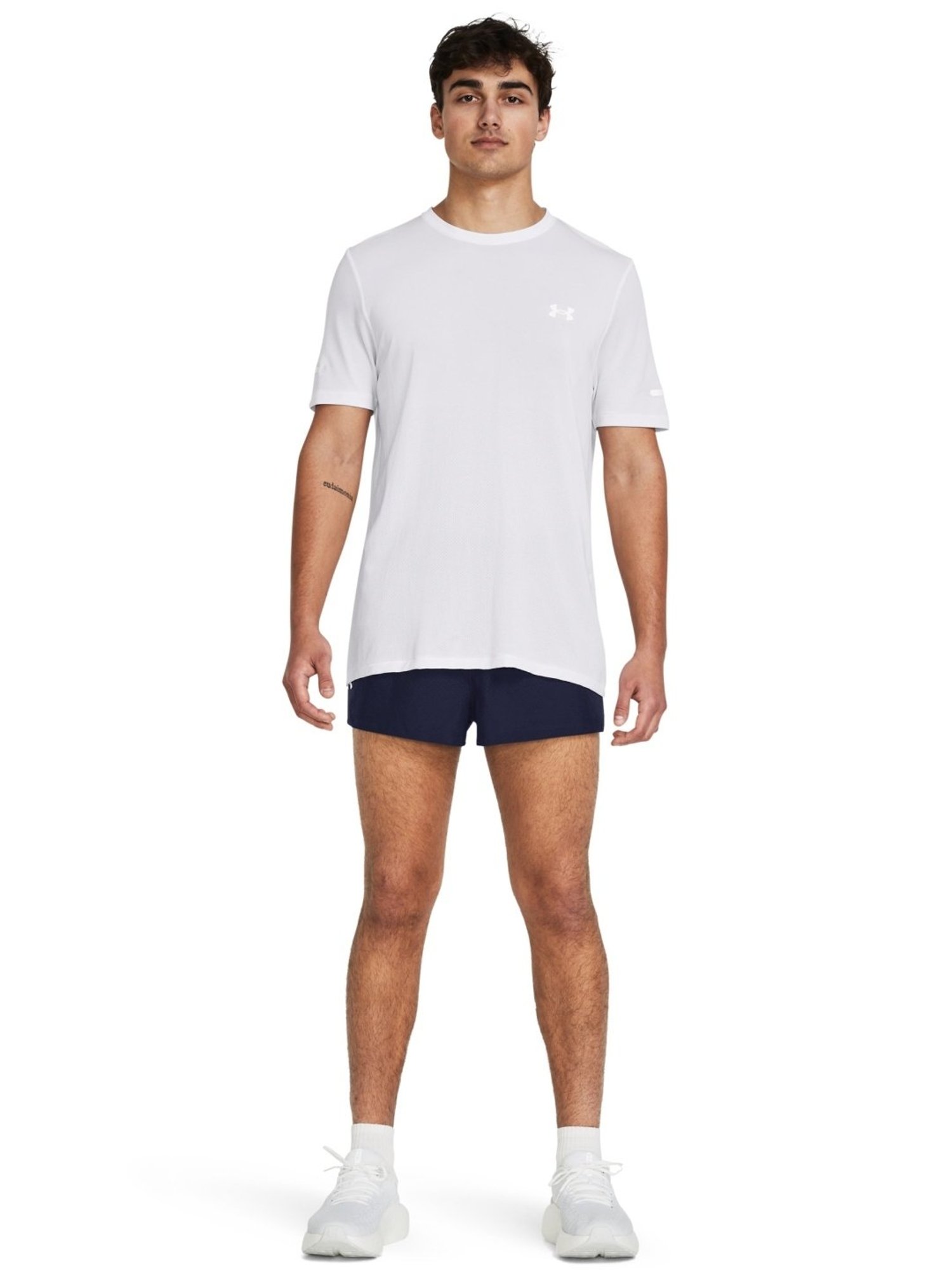 Under Armour Blue Fitted Logo Printed Shorts